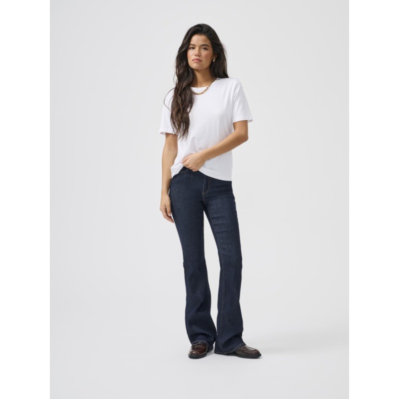 ONLY Wauw flared rinse denim jeans - Dark Blue Denim