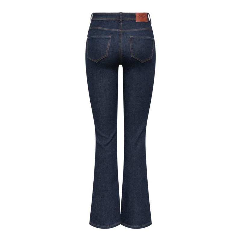 ONLY Wauw flared rinse denim jeans - Dark Blue Denim