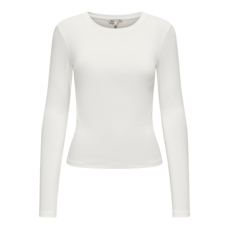 ONLY Riley langærmet bluse - Cloud Dancer