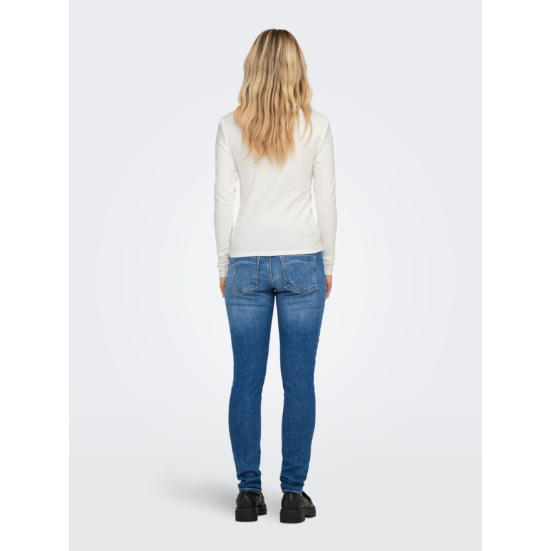 ONLY Riley langærmet bluse - Cloud Dancer