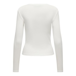 ONLY Riley langærmet bluse - Cloud Dancer