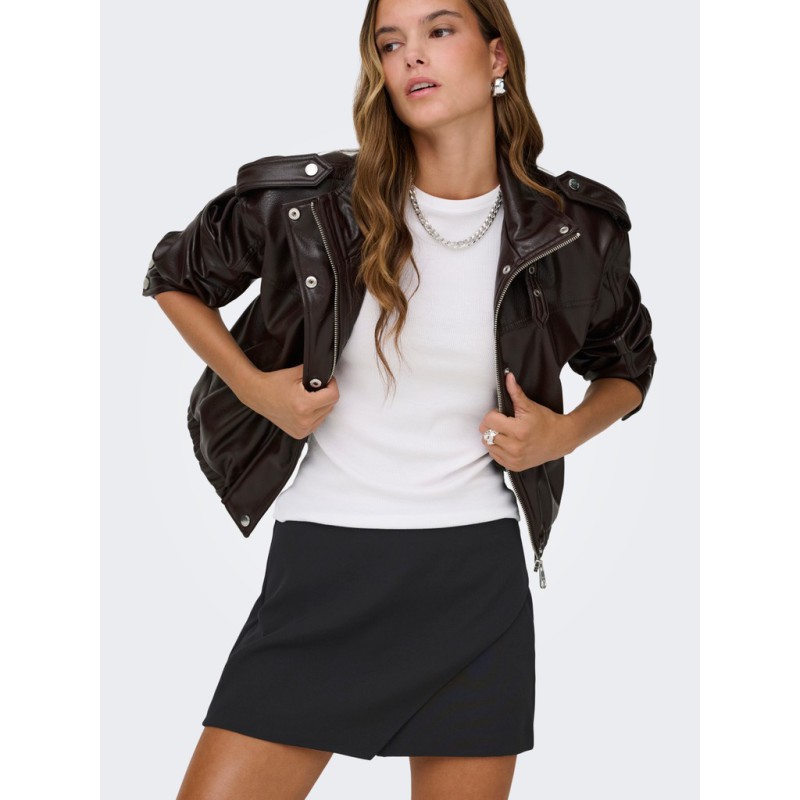 ONLY Mist-Yasmine wrap skort - Black