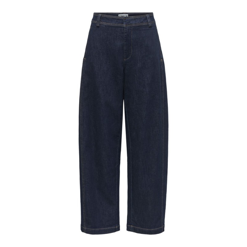 ONLY Clair barrel denim jeans - Dark Blue Denim / Rinse