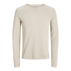 JACK & JONES Hill Strik Sweater - Oatmeal / Melange