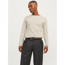 JACK & JONES Hill Strik Sweater - Oatmeal / Melange