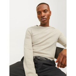 JACK & JONES Hill Strik Sweater - Oatmeal / Melange