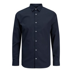 JACK & JONES PLUS Joe plain krotærmet skjorte - Navy Blazer