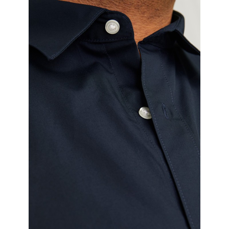 JACK & JONES PLUS Joe plain krotærmet skjorte - Navy Blazer