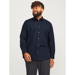 JACK & JONES PLUS Joe plain krotærmet skjorte - Navy Blazer