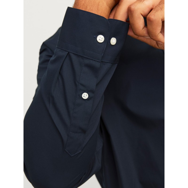 JACK & JONES PLUS Joe plain krotærmet skjorte - Navy Blazer