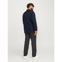 JACK & JONES PLUS Joe plain krotærmet skjorte - Navy Blazer