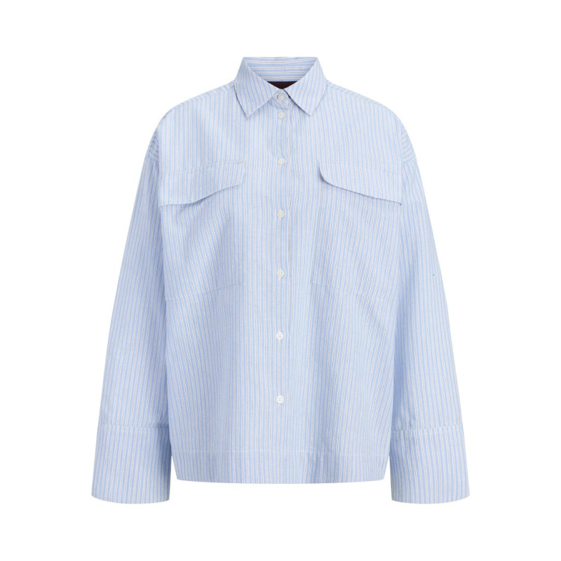 JJXX Lis oxford oversized skjorte - Vista Blue