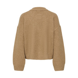 JDY Kimie langærmet strik cardigan - Camel