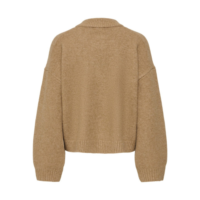 JDY Kimie langærmet strik cardigan - Camel
