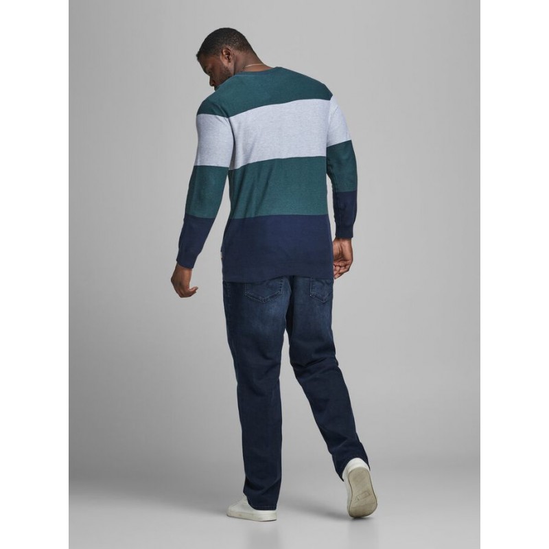 JACK & JONES Plus Glenn Slim Jeans - Blue Denim