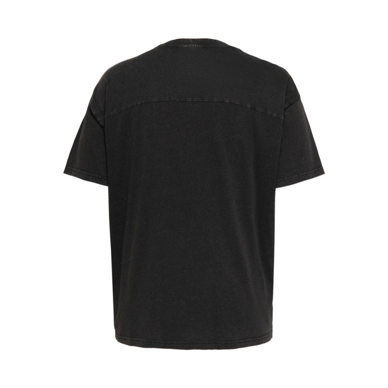ONLY CARMAKOMA Tico loose print T-shirt - Black / Rose