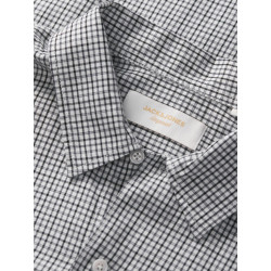 JACK & JONES Austin clean check skjorte - Odyssey Gray / Print