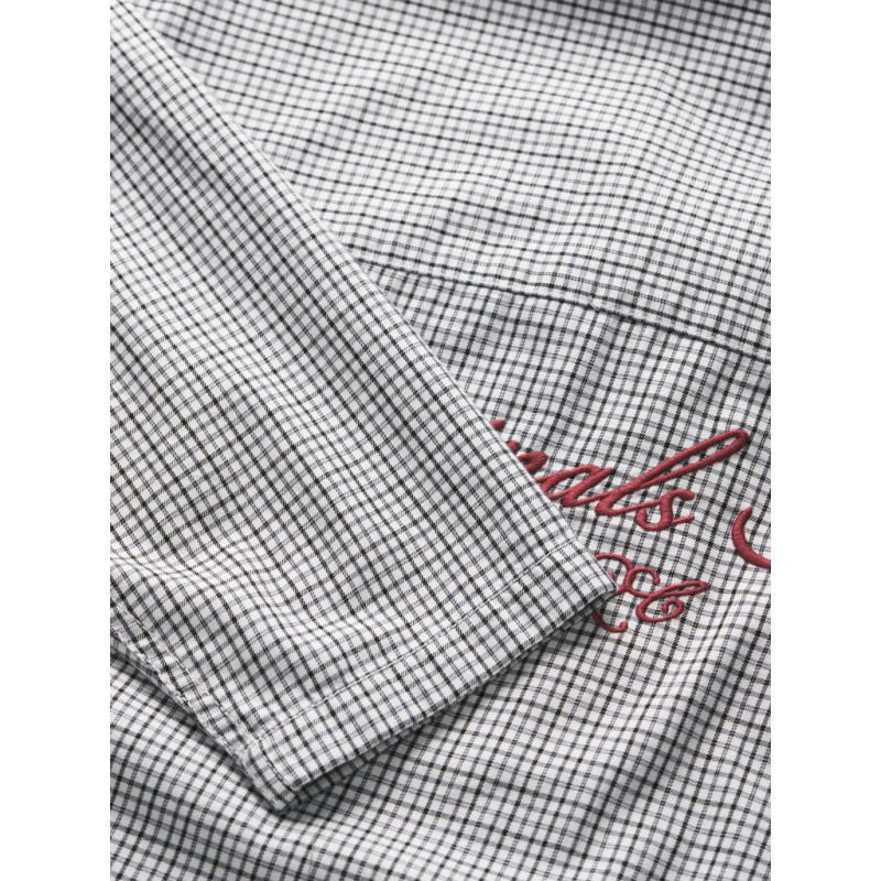JACK & JONES Austin clean check skjorte - Odyssey Gray / Print