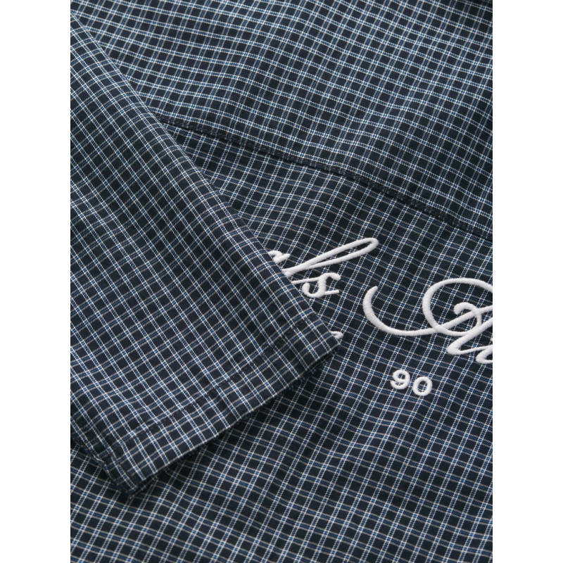JACK & JONES Austin clean check skjorte - Sky Captain / Print