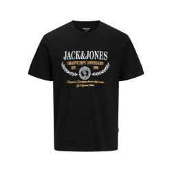 JACK & JONES PLUS Frederiksberg colorfull T-shirt - Black
