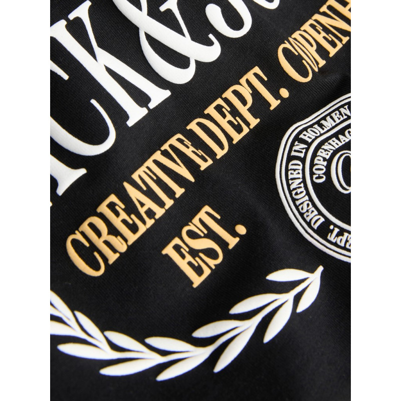 JACK & JONES PLUS Frederiksberg colorfull T-shirt - Black