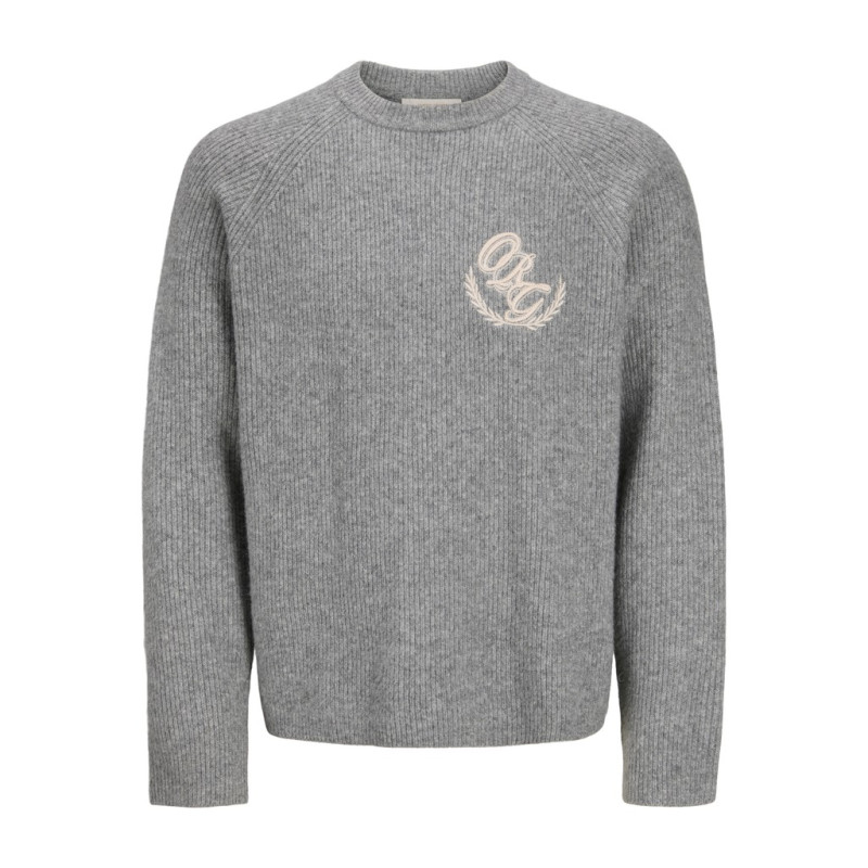 JACK & JONES JUNIOR Frederiksberg striktrøje - Light Grey Melange