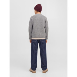JACK & JONES JUNIOR Frederiksberg striktrøje - Light Grey Melange