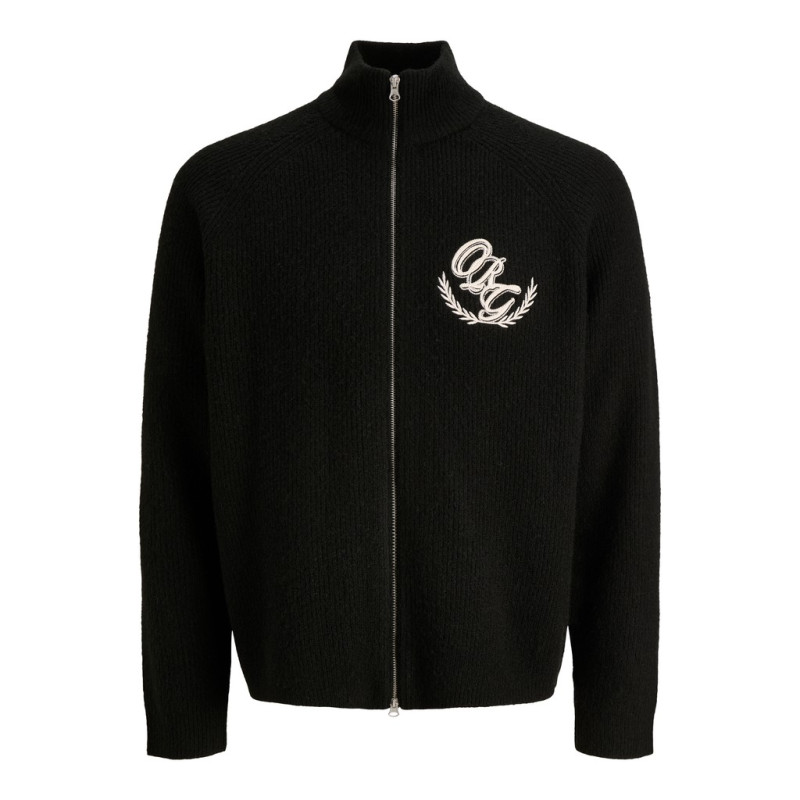 JACK & JONES Frederiksberg full zip strik cardigan - Black