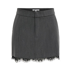 ONLY Raven short lace nederdel - Dark Grey Melange