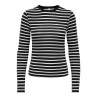 ONLY Evie stripe langærmet bluse - Black