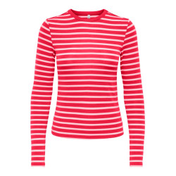 ONLY Evie stripe langærmet bluse - Lollipop