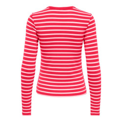 ONLY Evie stripe langærmet bluse - Lollipop