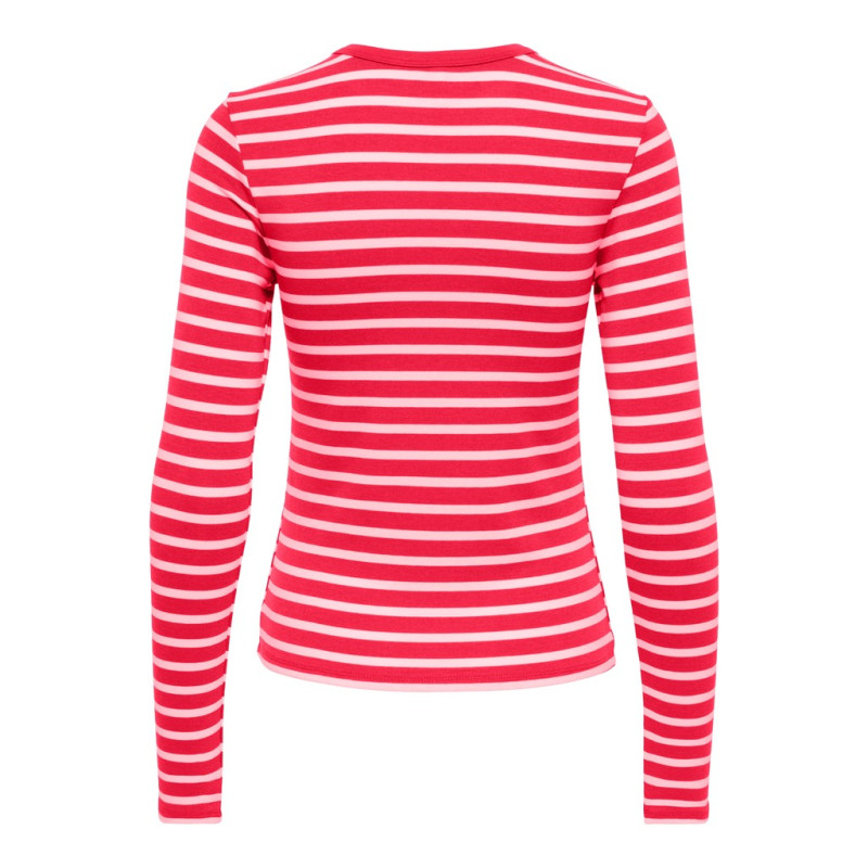 ONLY Evie stripe langærmet bluse - Lollipop