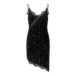 PIECES Kammy strap lace kjole - Black