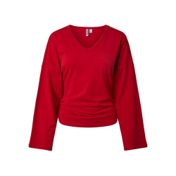 PIECES Alli v-neck langærmet bluse - Adrenaline Rush
