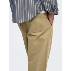 ONLY & SONS Times loose twill bukser - Petrified Oak