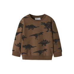 NAME IT MINI Dreng - langærmet sweatshirt - Sepia