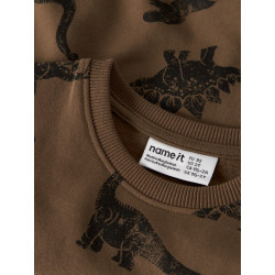 NAME IT MINI Dreng - langærmet sweatshirt - Sepia
