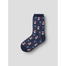 NAME IT KIDS Christmas 3 pak strømper - Peyote / Red Dahlia / Navy Blazer