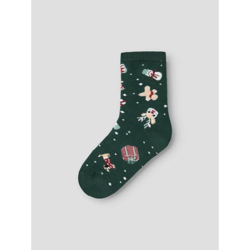 NAME IT MINI Vismas 3 pak strømper - Botanical Garden / Navy Blazer / Red Dahlia