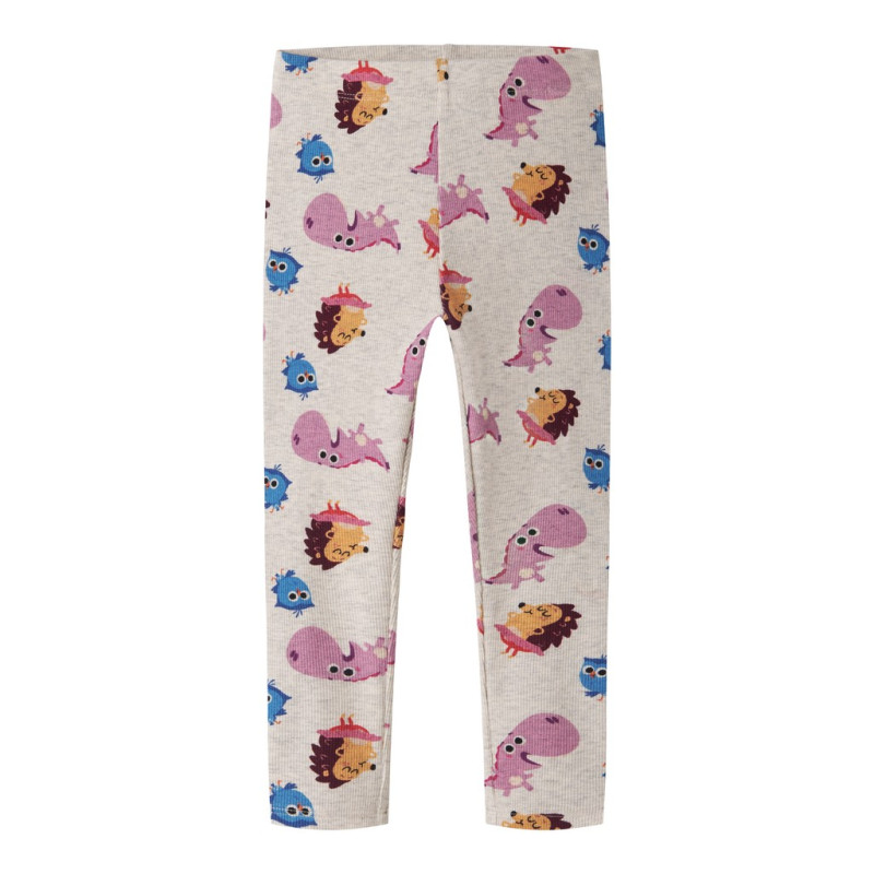 NAME IT MINI Pige - Abesa Børste slim leggings - Peyote Melange