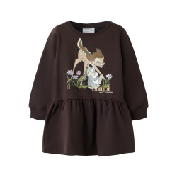 NAME IT MINI Pige - Nora Bambi sweatkjole - Chocolate Plum