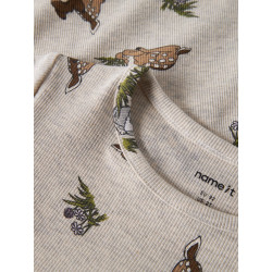 NAME IT MINI Pige - Nonna Bambi bluse - Peyote Melange