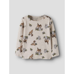 NAME IT MINI Pige - Nonna Bambi bluse - Peyote Melange