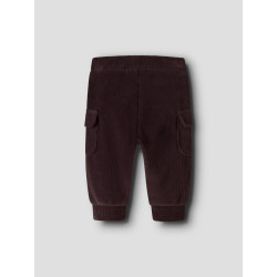 NAME IT BABY Dreng - Room velourbukser - Chocolate Plum
