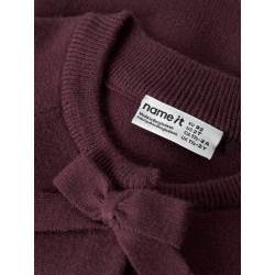 NAME IT MINI Pige - Rain loose strikcardigan - Catawba Grape