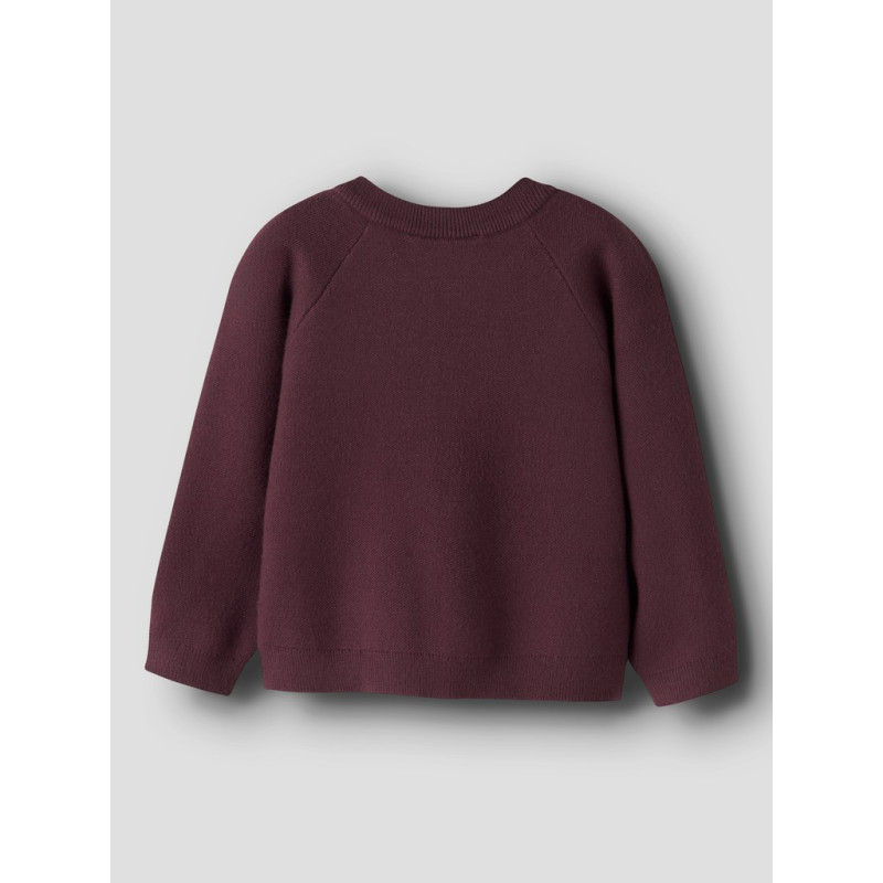 NAME IT MINI Pige - Rain loose strikcardigan - Catawba Grape