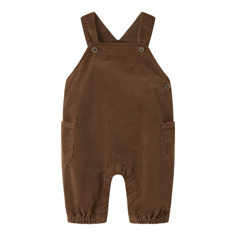 NAME IT BABY Dreng - Baggy fløjl overall - Sepia
