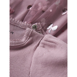 NAME IT BABY Pige - Rosally langærmet kjole - Mauve Shadows