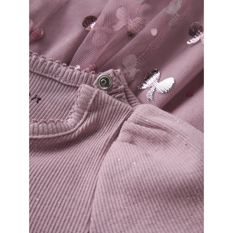 NAME IT BABY Pige - Rosally langærmet kjole - Mauve Shadows